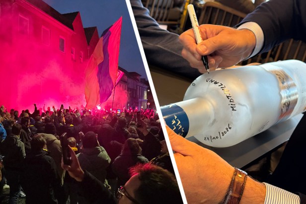 Indrukwekkende corteo, gigantische fles wodka en veel emoties: dit was de Truiense trip naar&nbsp;Midtjylland